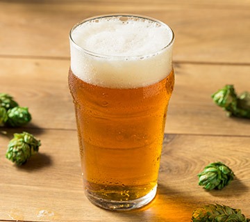 Refreshing Summer IPA Craft Beer with Hops