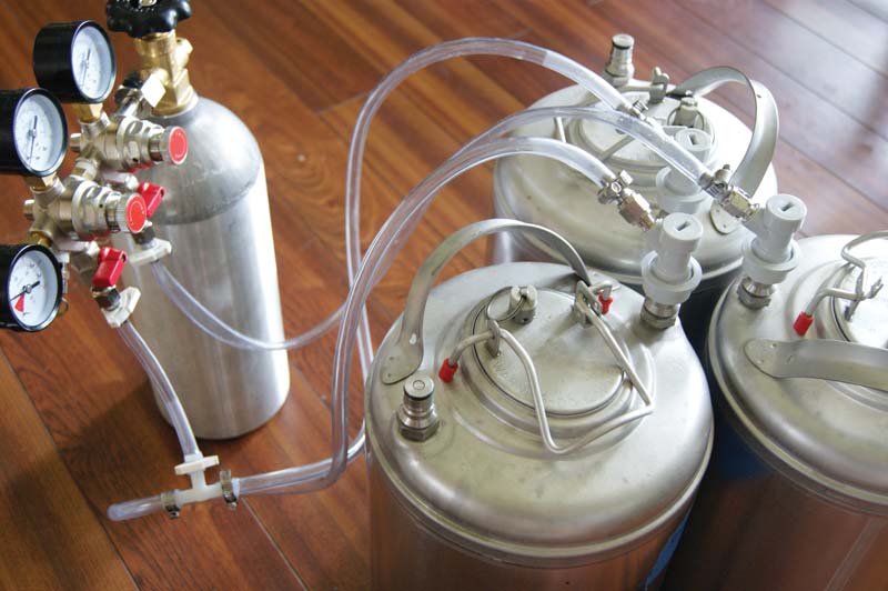 force carbonating three corny kegs