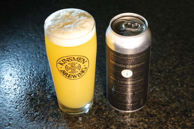 photo of kinsmen brewing co.'s pollendrome DIPA, a hazy IPA