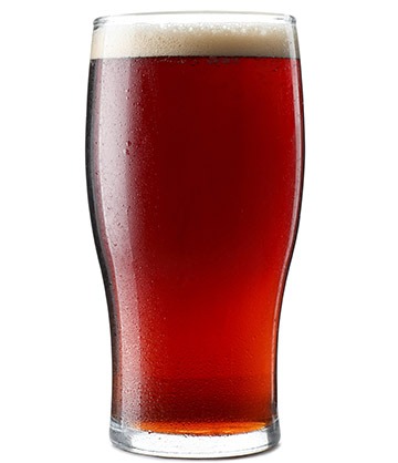 Glass of British strong bitter beer.