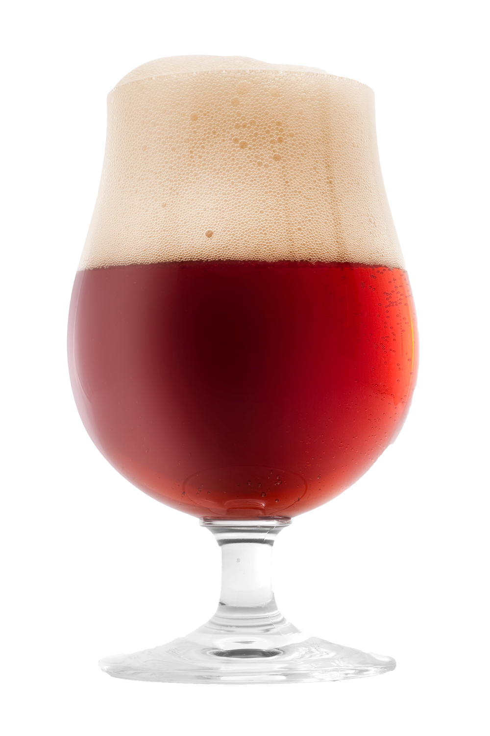 Tulip glass of strong ale.